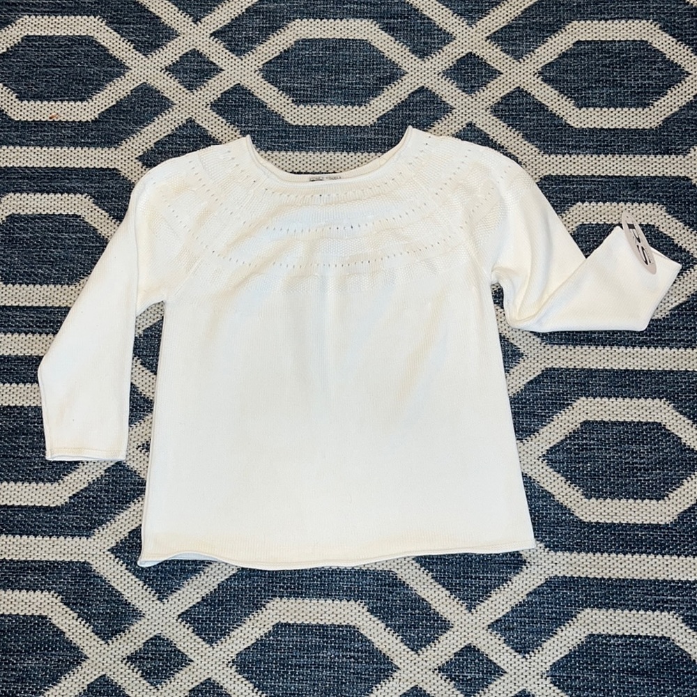 All white S&P sweater size XL